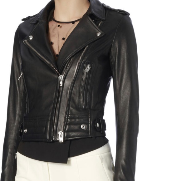 Iro Black Luiga Leather Jacket FR 36/XS - Picture 1 of 5